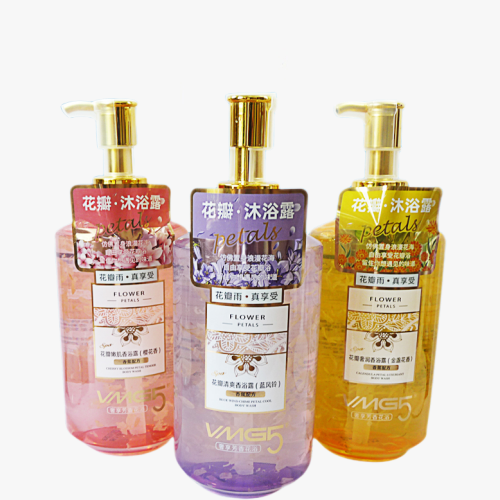 花香沐浴露 洗浴用品身體清潔護理產品760ml花瓣沐浴露 櫻花金盞花藍風鈴沐浴乳沐浴液 外貿出口貼牌加工